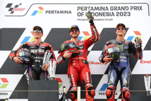 MotoGP podium Mandalika 2023
