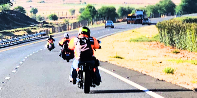 3 of the riders cruising down the N1