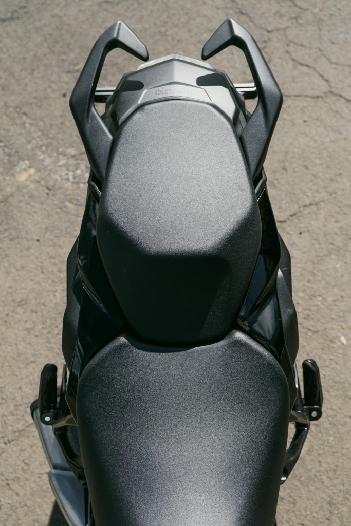 Special care went into designing the thickness, shape and size of the new rider and pillion seats, and both seats are covered in a new material that provides positive grip