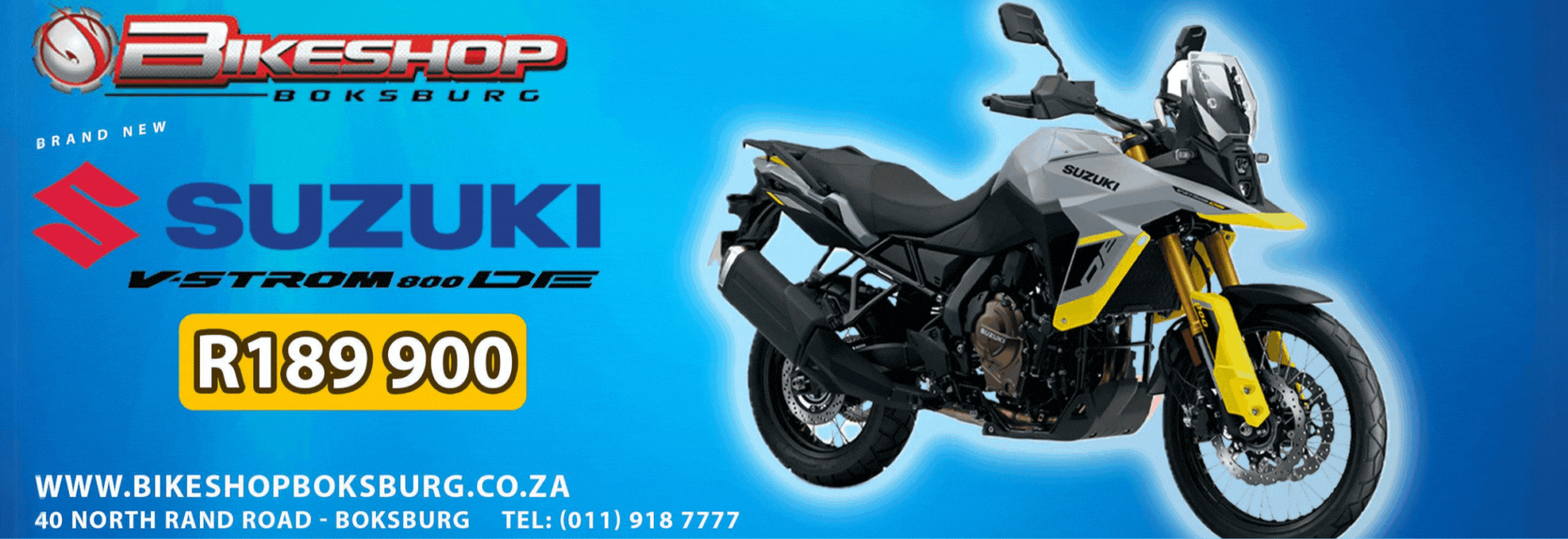 SUZUKI MOTORCYCLES FOR SALE PARTS WORKSHOP FINANCE TRADE INS USED MOTORCYCLES GAUTENG EAST RAND