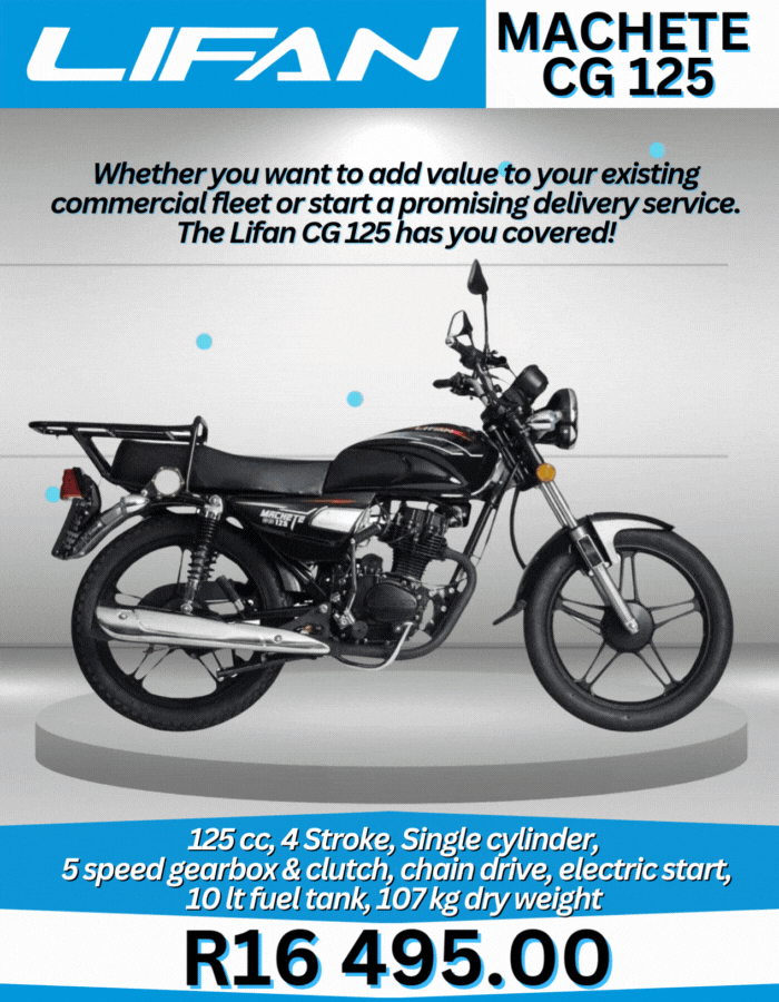 LIFAN MOTORCYCLES SOUTH AFRICA LIFAN MACHETE CG 125 AND X-TRAIL 250CC SCRAMBLER