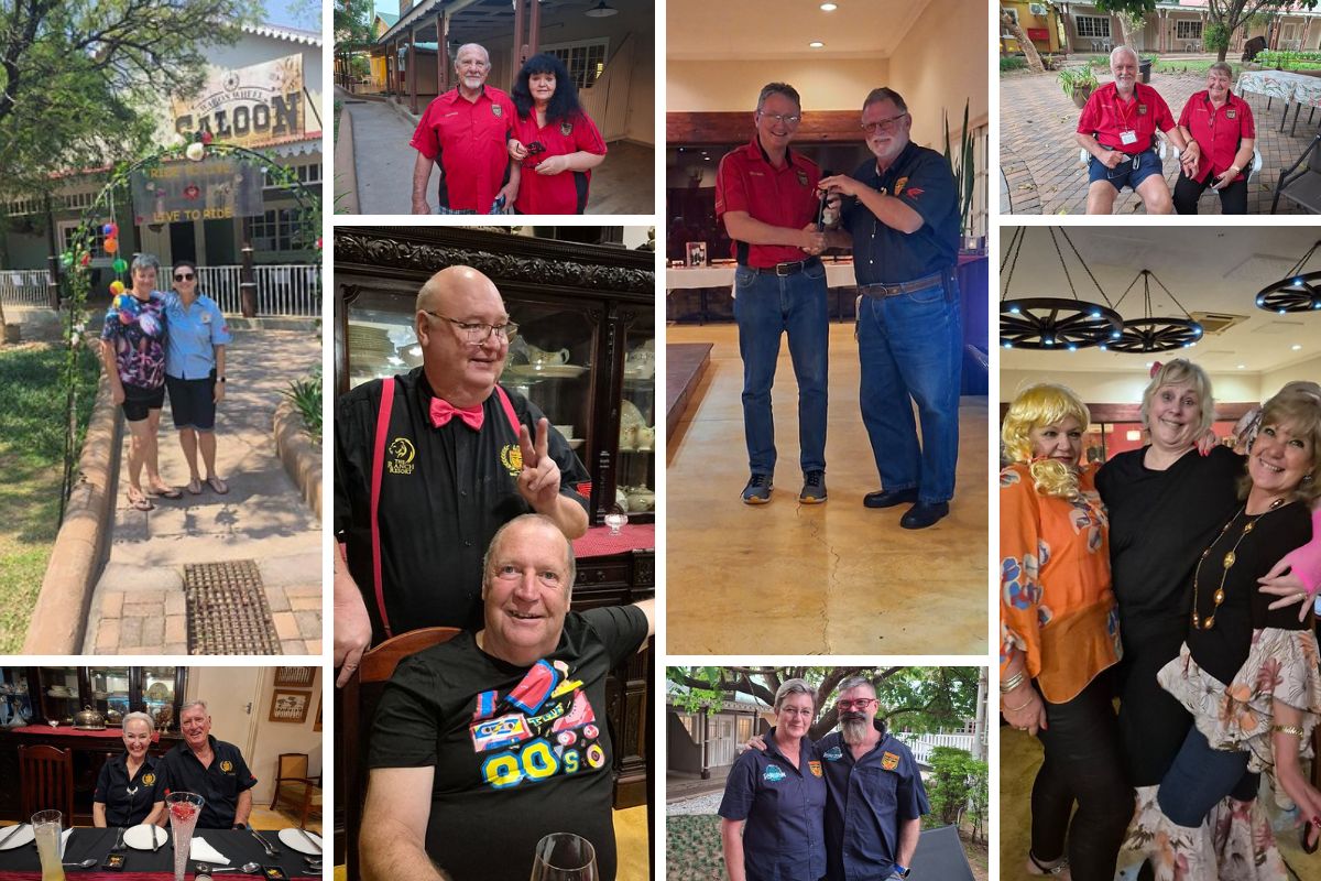 The 40th Wing Fling, Forty Years of Friendship and the Open Road; lots of Honda Goldwings; Honda Gold Wing lineup at 40th Wing Fling Hazyview 2025 Wing Riders SA themed lights parade with Gold Wings in Lowveld Gala dinner prize giving Wing Fling 2025 Gold Wing enthusiasts South Africa