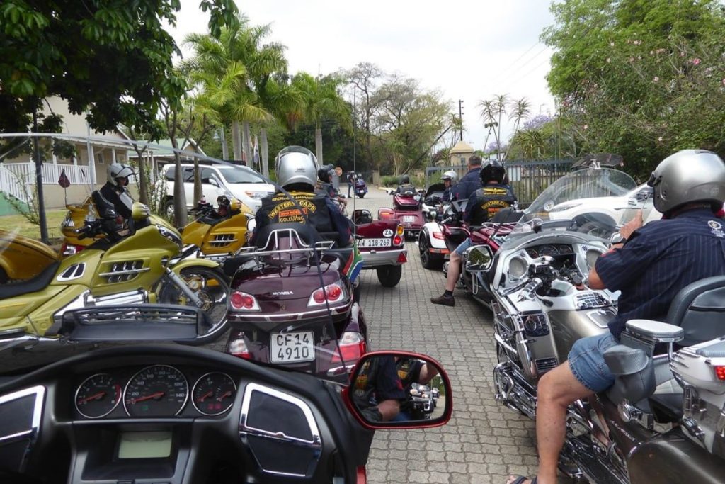 The 40th Wing Fling, Forty Years of Friendship and the Open Road; lots of Honda Goldwings; Honda Gold Wing lineup at 40th Wing Fling Hazyview 2025 Wing Riders SA themed lights parade with Gold Wings in Lowveld Gala dinner prize giving Wing Fling 2025 Gold Wing enthusiasts South Africa