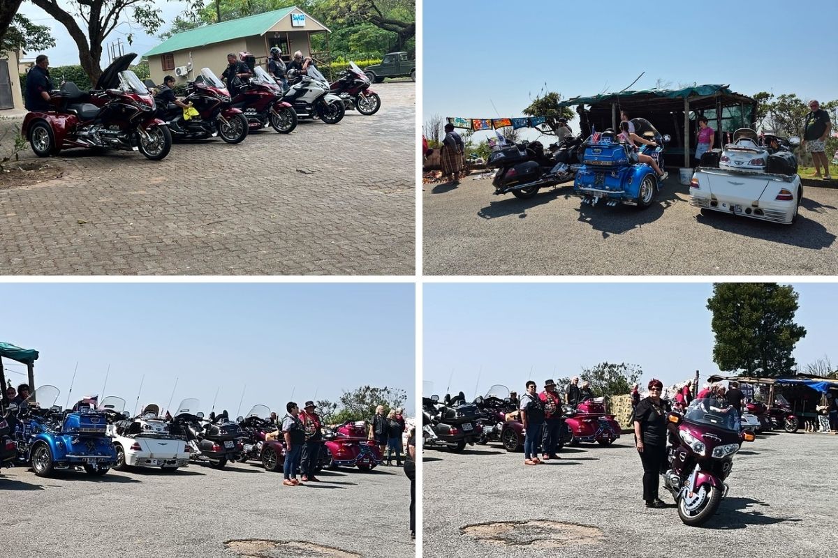 The 40th Wing Fling, Forty Years of Friendship and the Open Road; lots of Honda Goldwings; Honda Gold Wing lineup at 40th Wing Fling Hazyview 2025 Wing Riders SA themed lights parade with Gold Wings in Lowveld Gala dinner prize giving Wing Fling 2025 Gold Wing enthusiasts South Africa